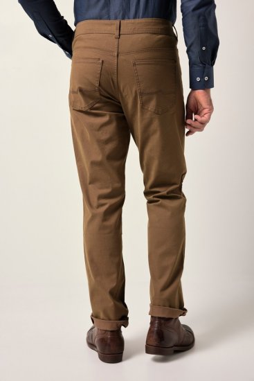 JP1880 Twill Trousers Belly Fit 5-Pocket Brown - Džínsy & nohavice - Džínsy a Nohavice - W40-W70