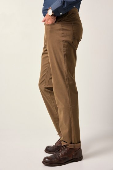JP1880 Twill Trousers Belly Fit 5-Pocket Brown - Džínsy & nohavice - Džínsy a Nohavice - W40-W70