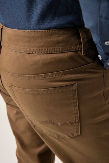 JP1880 Twill Trousers Belly Fit 5-Pocket Brown - Džínsy & nohavice - Džínsy a Nohavice - W40-W70