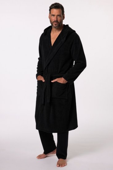 JP1880 Bathrobe Terry Black - Spodná bielizeň - Spodné Prádlo 2XL-8XL