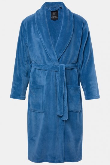 JP1880 Bathrobe with Spacious Pockets Denim Blue - Spodná bielizeň - Spodné Prádlo 2XL-8XL