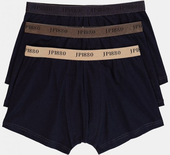JP1880 FLEXNAMIC OEKO-TEX Boxer Shorts 3-Pack Dark Navy - Spodná bielizeň - Spodné Prádlo 2XL-8XL