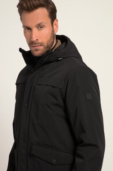 JP1880 Warm Parka with Wind Cuffs Black - Bundy - Bundy Nadmerné Veľkosti 2XL-8XL