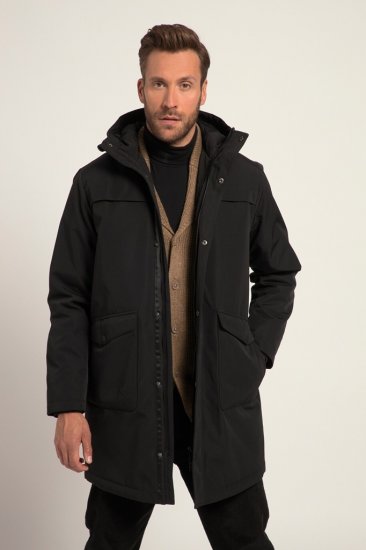 JP1880 Warm Parka with Wind Cuffs Black - Bundy - Bundy Nadmerné Veľkosti 2XL-8XL
