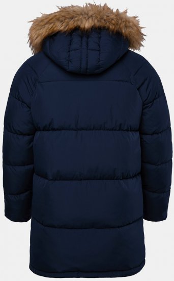 JP1880 Quilted Parka Lightweight and Warm with Faux Fur Hood Navy - Bundy - Bundy Nadmerné Veľkosti 2XL-8XL