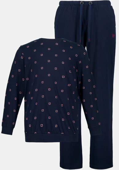 JP1880 Two-piece Pyjamas Long Sleeve and Long Trousers Navy - Spodná bielizeň - Spodné Prádlo 2XL-8XL