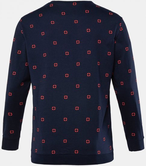 JP1880 Two-piece Pyjamas Long Sleeve and Long Trousers Navy - Spodná bielizeň - Spodné Prádlo 2XL-8XL