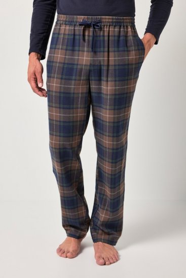 JP1880 Pyjama Trousers Flannel Check Brown - Spodná bielizeň - Spodné Prádlo 2XL-8XL