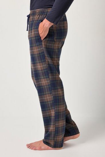 JP1880 Pyjama Trousers Flannel Check Brown - Spodná bielizeň - Spodné Prádlo 2XL-8XL