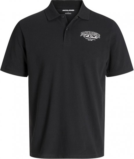Jack & Jones Makoto Polo Short Sleeve Black - Polokošele - Polokošele 2XL-8XL