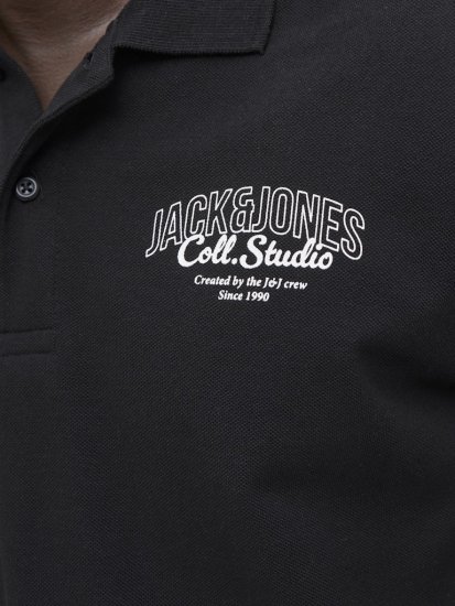 Jack & Jones Makoto Polo Short Sleeve Black - Polokošele - Polokošele 2XL-8XL