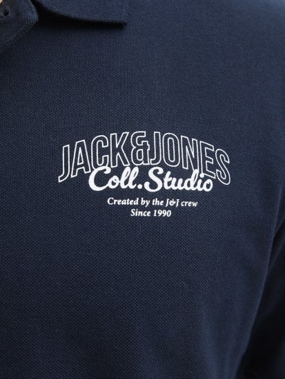 Jack & Jones Makoto Polo Short Sleeve Navy - Polokošele - Polokošele 2XL-8XL