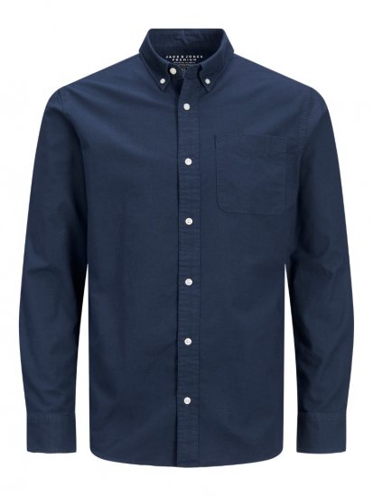 Jack & Jones Brook Oxford Shirt Long Sleeve Navy - Košele - Košele 2XL-10XL