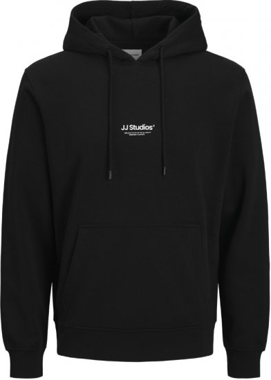 Jack & Jones Soho Hoodie Black - Mikiny & mikiny bez kapucne - Mikiny & Mikiny s Kapucňou 2XL-12XL