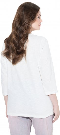 Ulla Popken Fashion Graphic T-Shirt Off-White - Potlačené tričká pre ženy - 