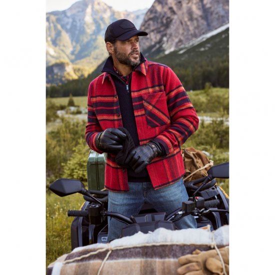 JP1880 Gloves Leather Warm Lining Black - Doplnky - 