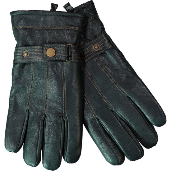 JP1880 Gloves Leather Warm Lining Black - Doplnky - 