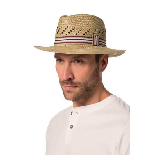 JP1880 Straw Hat Woven Yellow - Doplnky - 