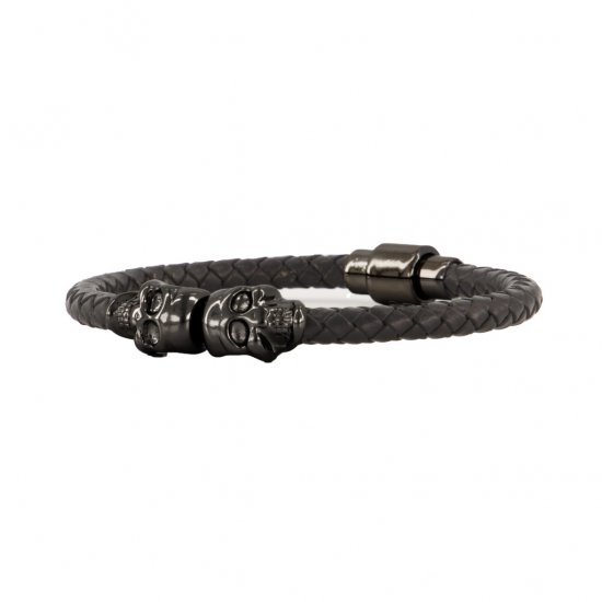 JP1880 Bracelet Skulls Black - Doplnky - 