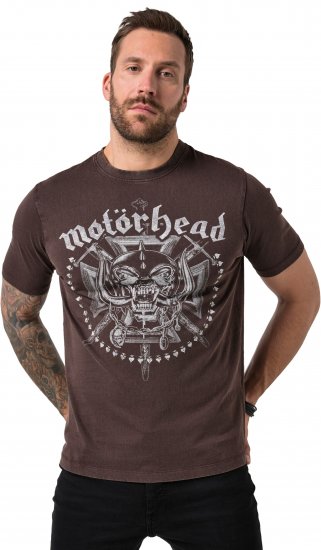 JP1880 Motörhead Soft Jersey Vintage T-Shirt Brown - Tričká s kapelami - 