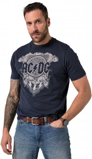 JP1880 AC/DC Black Ice T-Shirt Navy - Tričká s kapelami - 
