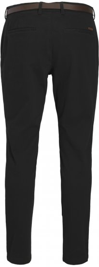Jack & Jones Marco Adam Belted Slim Fit Chino Pants Black - Džínsy & nohavice - Džínsy a Nohavice - W40-W70