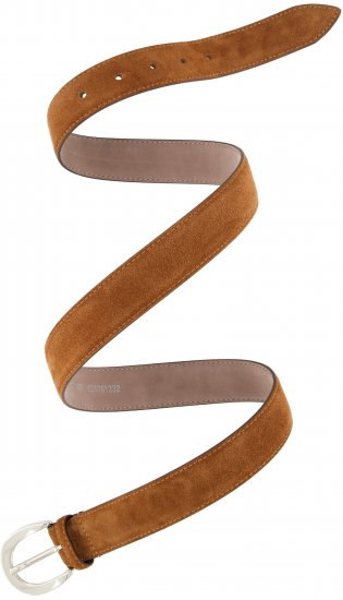 Ulla Popken Suede Thin Belt Brown - Dámske opasky - 