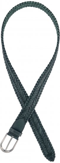 Ulla Popken Woven Leather Belt Green - Dámske opasky - 