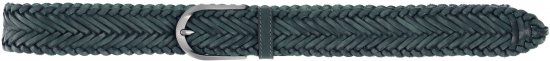 Ulla Popken Woven Leather Belt Green - Dámske opasky - 