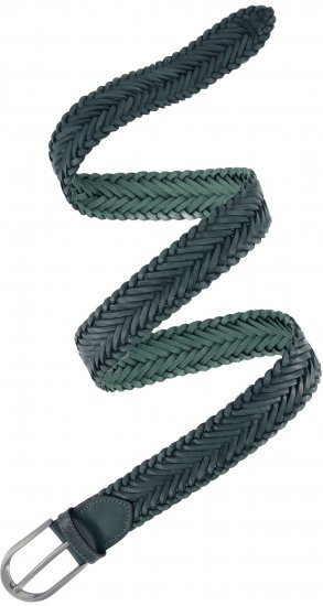 Ulla Popken Woven Leather Belt Green - Dámske opasky - 