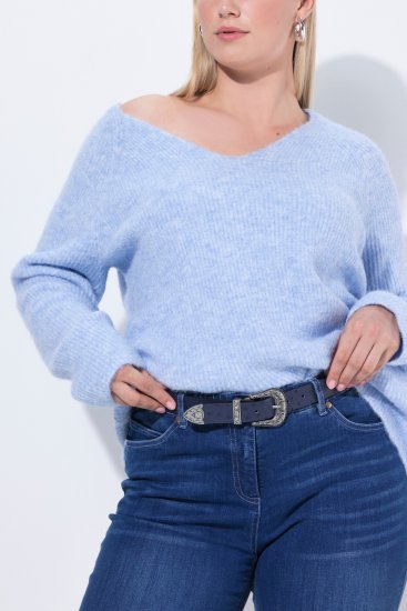 Ulla Popken Classic Belt Blue - Dámske opasky - 