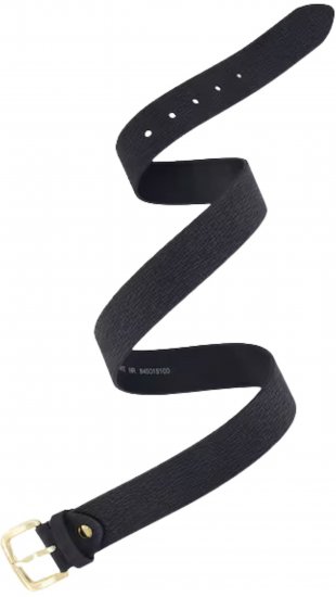 Ulla Popken Genuine Leather Belt With Golden Buckle Black - Dámske opasky - 