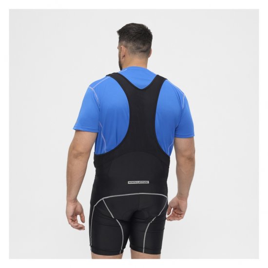 North Latitude Sport Bike Shorts With Suspenders Black - Cyklistické oblečenie - 