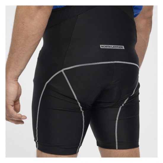 North Latitude Sport Bike Shorts With Suspenders Black - Cyklistické oblečenie - 
