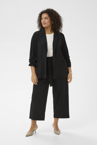 Kaffe Curve Pheolo 3/4 Sleeve Blazer Black Deep - Saká - 