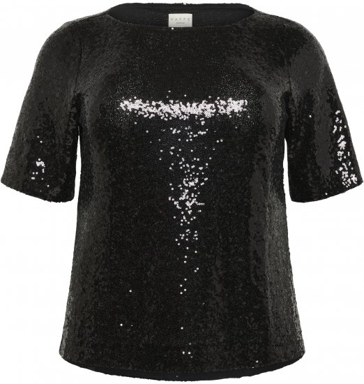 Kaffe Curve Mirana Sequin Blouse Black - Blúzky - 