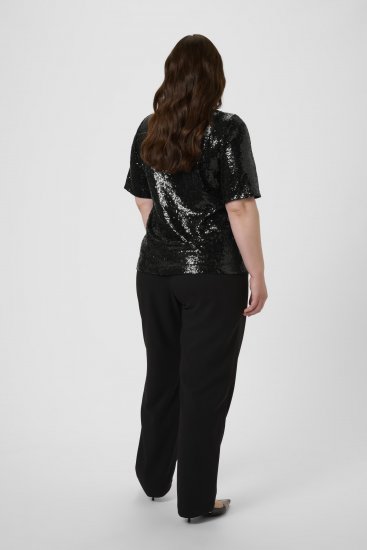 Kaffe Curve Mirana Sequin Blouse Black - Blúzky - 