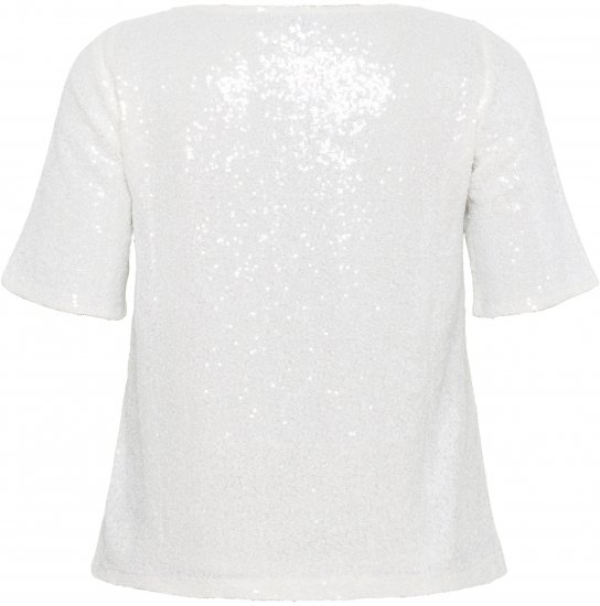 Kaffe Curve Mirana Sequin Blouse Chalk - Blúzky - 