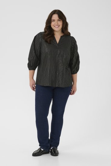 Kaffe Curve Luisa Blouse Black Deep - Blúzky - 