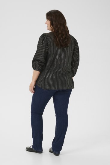 Kaffe Curve Luisa Blouse Black Deep - Blúzky - 