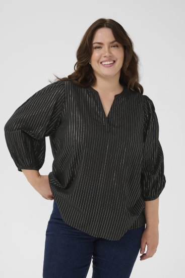 Kaffe Curve Luisa Blouse Black Deep - Blúzky - 