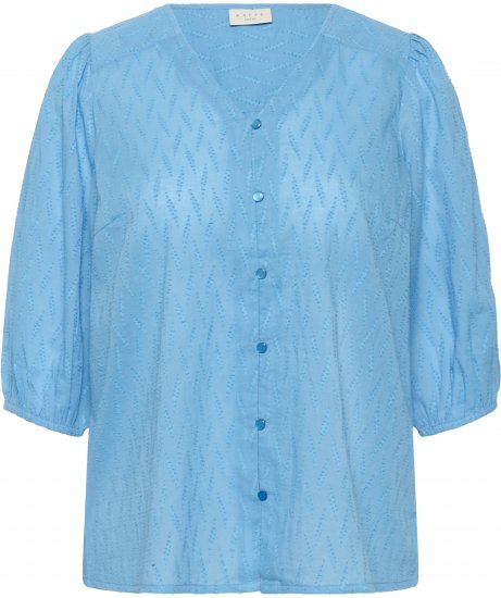 Kaffe Curve Gabby Blouse Azure Blue - Blúzky - 