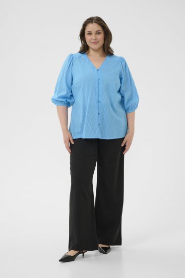 Kaffe Curve Gabby Blouse Azure Blue - Blúzky - 