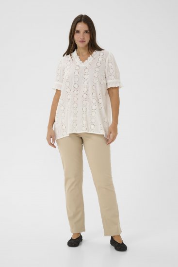 Kaffe Curve Dina Blouse White - Blúzky - 