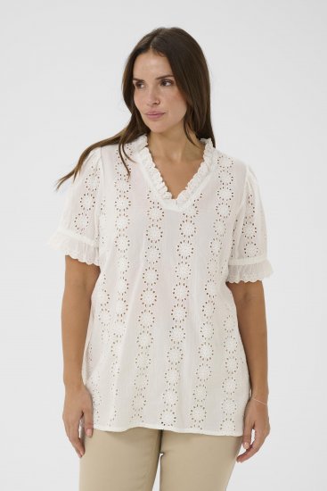 Kaffe Curve Dina Blouse White - Blúzky - 