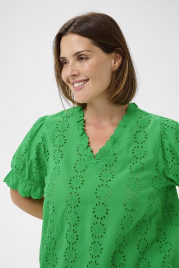 Kaffe Curve Dina Blouse Bright Green - Blúzky - 