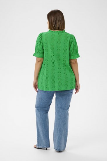 Kaffe Curve Dina Blouse Bright Green - Blúzky - 