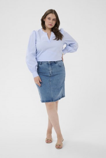 Kaffe Curve Juda Blouse Nantucket Breeze Stripe Blue - DÁMSKE OBLEČENIE 40-66 - 