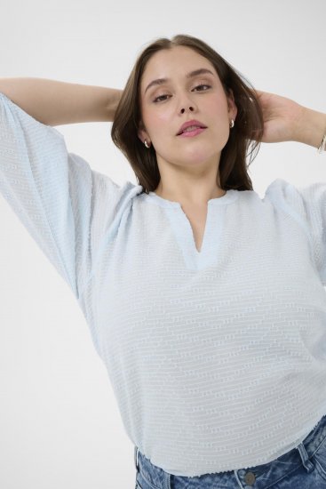 Kaffe Curve Penelopia Blouse Nantucket Breeze Blue - Blúzky - 