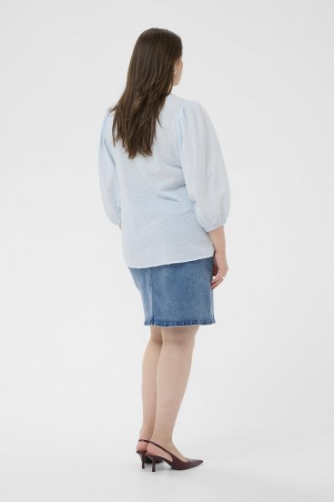 Kaffe Curve Penelopia Blouse Nantucket Breeze Blue - Blúzky - 